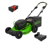 Аккумуляторная самохоодная газонокосилка GREENWORKS GC82LM51SP2 (2515907UB) с 5 Ач аккумулятором и двойным зарядным устройством + 5 Ач аккумулятор в подарок!