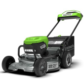 Самоходная газонокосилка Greenworks LM221S 82V 2519407U3B (56 см) бесщеточная аккумуляторная с 5 Ач аккумулятором и быстрым зарядным устройством + 5 Ач аккумулятор в подарок!