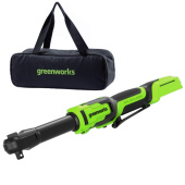 Аккумуляторный гайковерт-трещотка удлиненная GREENWORKS 24V GD24RWX (3804207) без аккумулятора и зарядного устройства, сумка