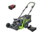 Аккумуляторная самоходная газонокосилка GREENWORKS GC82LM61S TwinForce (2515607UB) с 5 Ач аккумулятором и двойным зарядным устройством + 5 Ач аккумулятор в подарок!