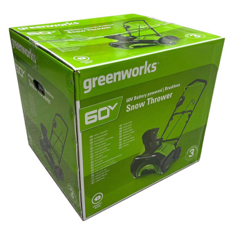 Аккумуляторный снегоуборщик GREENWORKS 60V GD60PST 51 см (2602907UG) с 5 Ач аккумулятором и зарядным устройством
