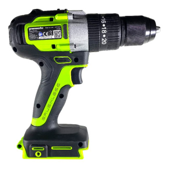 Аккумуляторная дрель-шуруповерт GREENWORKS 24V GD24DD60 (3704107CUB) бесщеточная с 4 Ач аккумулятором и зарядным устройством